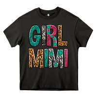Asphalt girl mimi Heavy Core Tee - NancyCooperArtShop
