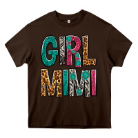 Chocolate Brown girl mimi Heavy Core Tee - NancyCooperArtShop