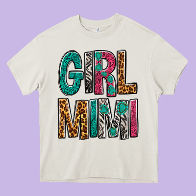 Girl Mimi Heavy Core Tee Designed By Nancycooperartshop