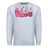 Heather Grey breast cancer coffee cups Premium Sweatshirt - OliviaCreatesArt