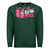 Sports Green breast cancer coffee cups Premium Sweatshirt - OliviaCreatesArt