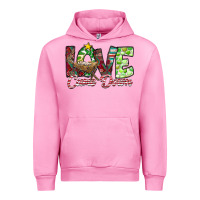 Fuchsia Pink Love Came Down Urban Hoodie - CowhideDigitalArt