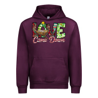 Mauve Wine Love Came Down Urban Hoodie - CowhideDigitalArt
