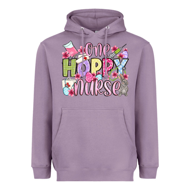 Easter Day One Hoppy Nurse Heavyweight Hoodie by OliviaCreatesArt | Teevron