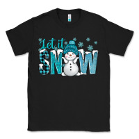 Black let it snow with cute snowman bbs Classic Tee - BundleAndBundleShop
