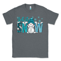 Charcoal Heather let it snow with cute snowman bbs Classic Tee - BundleAndBundleShop