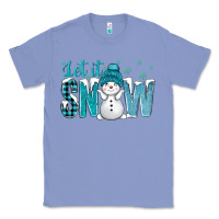 Colony Blue let it snow with cute snowman bbs Classic Tee - BundleAndBundleShop