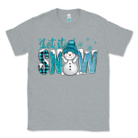 Heather Grey let it snow with cute snowman bbs Classic Tee - BundleAndBundleShop