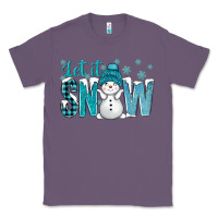 Lavender let it snow with cute snowman bbs Classic Tee - BundleAndBundleShop
