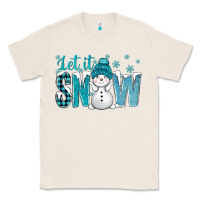 Natural let it snow with cute snowman bbs Classic Tee - BundleAndBundleShop