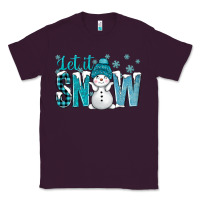 Plum let it snow with cute snowman bbs Classic Tee - BundleAndBundleShop