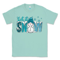 Seafoam let it snow with cute snowman bbs Classic Tee - BundleAndBundleShop