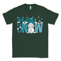 Sports Green let it snow with cute snowman bbs Classic Tee - BundleAndBundleShop