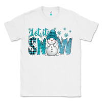 White let it snow with cute snowman bbs Classic Tee - BundleAndBundleShop