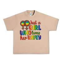 Burro Just A Girl Who Loves Her Wifey Urban Heavy Tee - BundleAndBundleShop