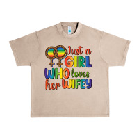 French Oak Just A Girl Who Loves Her Wifey Urban Heavy Tee - BundleAndBundleShop