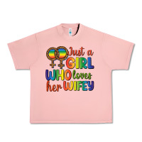 Salmon Just A Girl Who Loves Her Wifey Urban Heavy Tee - BundleAndBundleShop