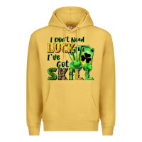 Antique Gold I don't need luck i've got skill Premium Hoodie - CowGirlArtShop