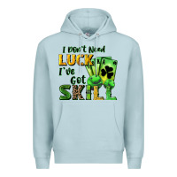 Blue Mist I don't need luck i've got skill Premium Hoodie - CowGirlArtShop