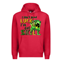 Cardinal I don't need luck i've got skill Premium Hoodie - CowGirlArtShop