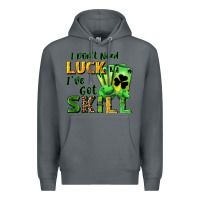 Rock I don't need luck i've got skill Premium Hoodie - CowGirlArtShop