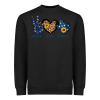 Black Peace Love Texas Heavyweight Sweatshirt - Bettercallsaul
