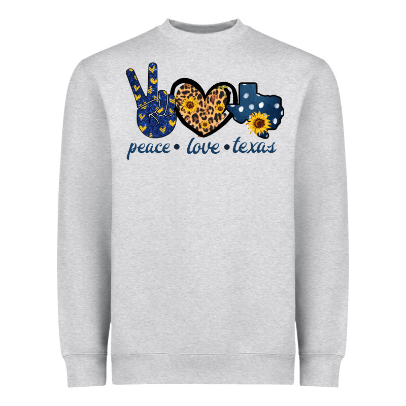 Peace Love Texas Heavyweight Sweatshirt by Bettercallsaul | Teevron