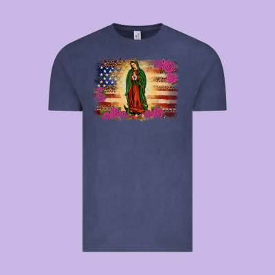 America Our Lady Of Guadalupe Vintage Tee Designed By Jahusdesignshop