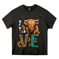 Asphalt love long haired cow Heavy Core Tee - Jasminsmagicworld