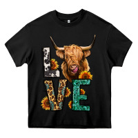 Black love long haired cow Heavy Core Tee - Jasminsmagicworld