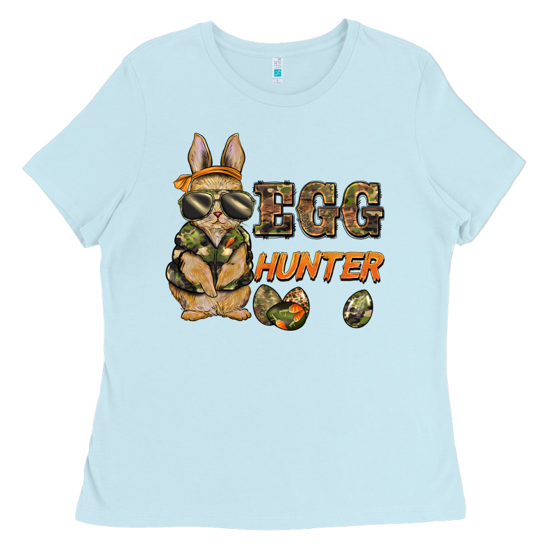 Easter Egg Hunter Rabbit Bunny Ladies Tee by BarkalooDesign | Teevron