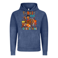 Vintage Denim turkey and touchdowns Vintage Hoodie - MaliasSmallBusiness