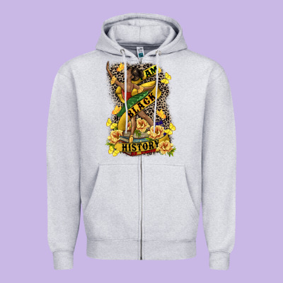 I Am Black History Zipper Hoodie Designed By Cowgirlartshop