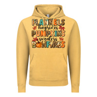 Vintage Mustard flannels hayrides pumpkinsbonfires Vintage Hoodie - MaliasSmallBusiness