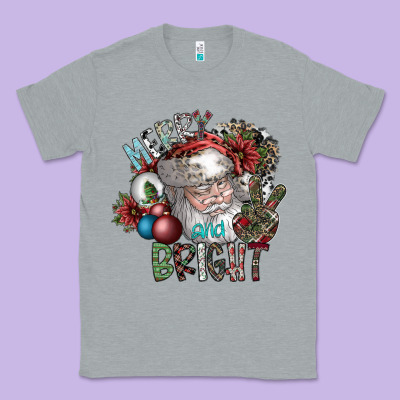 Merry And Bright Classic Tee Designed By Sublimationcraftshop