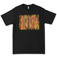 Black christmas reindeers leopard background Premium Tee - BarkalooDesign