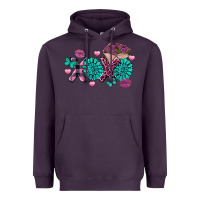 Plum Xoxo Valentine's Day turquoise gemstone Heavyweight Hoodie - FaDigitalArtStudio