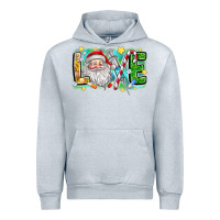 Heather Grey Love Santa Urban Hoodie - CowhideDigitalArt