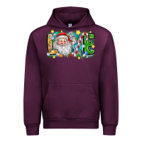 Mauve Wine Love Santa Urban Hoodie - CowhideDigitalArt