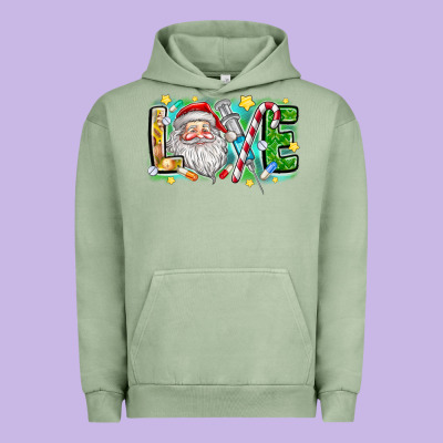 Love Santa Urban Hoodie Designed By Cowhidedigitalart