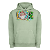 Pigment Oil Green Love Santa Urban Hoodie - CowhideDigitalArt