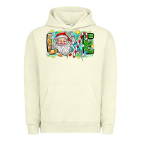 Pigment Pistachio Love Santa Urban Hoodie - CowhideDigitalArt