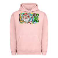 Pigment Salmon Love Santa Urban Hoodie - CowhideDigitalArt