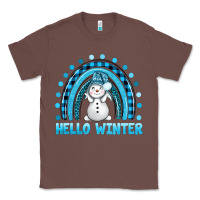 Chestnut hello winter rainbow with snowman bbs Classic Tee - BundleAndBundleShop