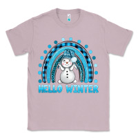 Lilac hello winter rainbow with snowman bbs Classic Tee - BundleAndBundleShop
