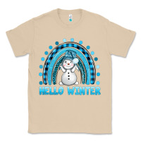 Mushroom hello winter rainbow with snowman bbs Classic Tee - BundleAndBundleShop