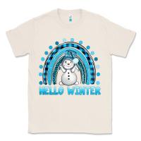 Natural hello winter rainbow with snowman bbs Classic Tee - BundleAndBundleShop