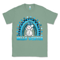 Sage hello winter rainbow with snowman bbs Classic Tee - BundleAndBundleShop