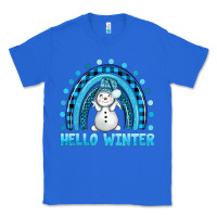 True Royal hello winter rainbow with snowman bbs Classic Tee - BundleAndBundleShop