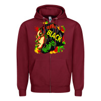 Burgundy i am black history Zipper Hoodie - CowGirlArtShop